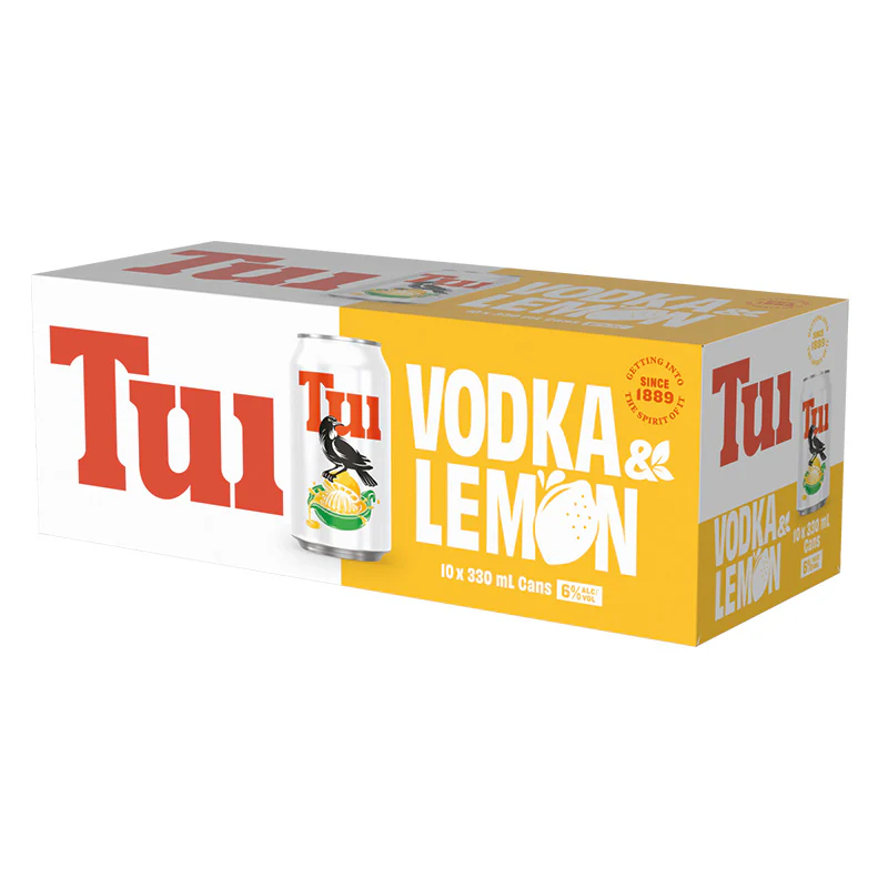 Tui Vodka & Lemon 6% 330ml 10pks